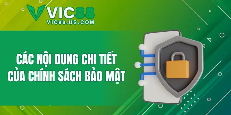 Các nội dung chi tiết của chính sách bảo mật